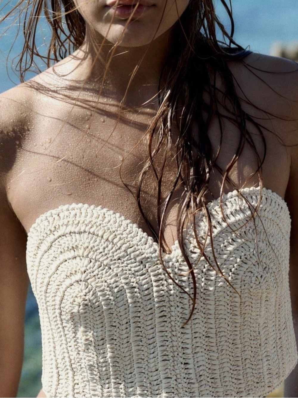 Zara Crochet Crop Top M